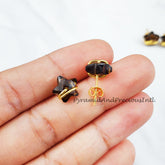 Smoky Quartz Earrings, Star Shape Stud Earrings, Quartz Jewelry, Gemstone Stud Earrings, Small Crystal Stud Earrings, Sold By Pair